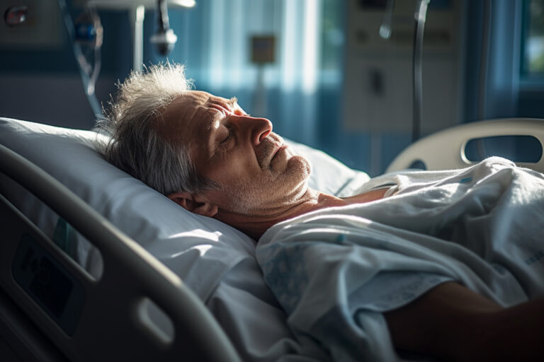 Patient in hospital bed - Mental Health Act